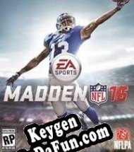 Registration key for game  Madden NFL 16