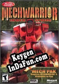 Registration key for game  MechWarrior 4: Inner Sphere Mech Pak