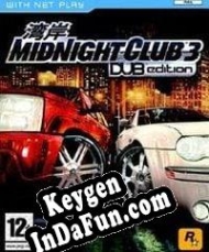 Activation key for Midnight Club 3: DUB Edition