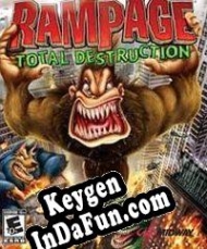 Registration key for game  Rampage: Total Destruction