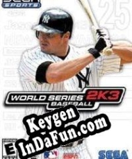 CD Key generator for  World Series Baseball 2K3