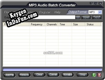 Free key for ! MP3 Audio Batch Converter