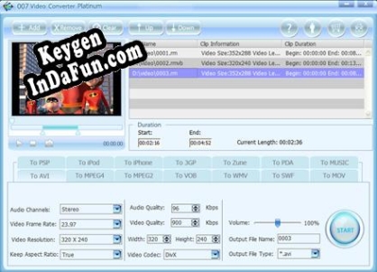 Key generator for 007 Video Converter Platinum