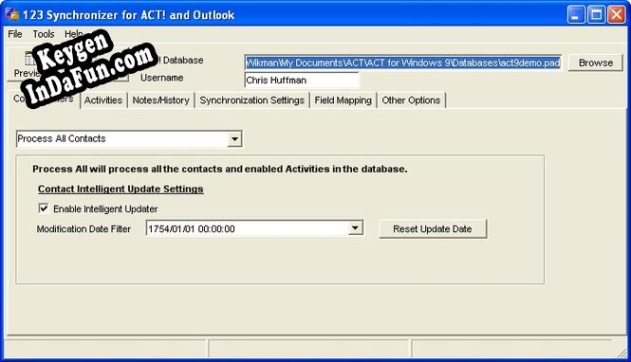 123 Synchronizer for ACT and Outlook serial number generator