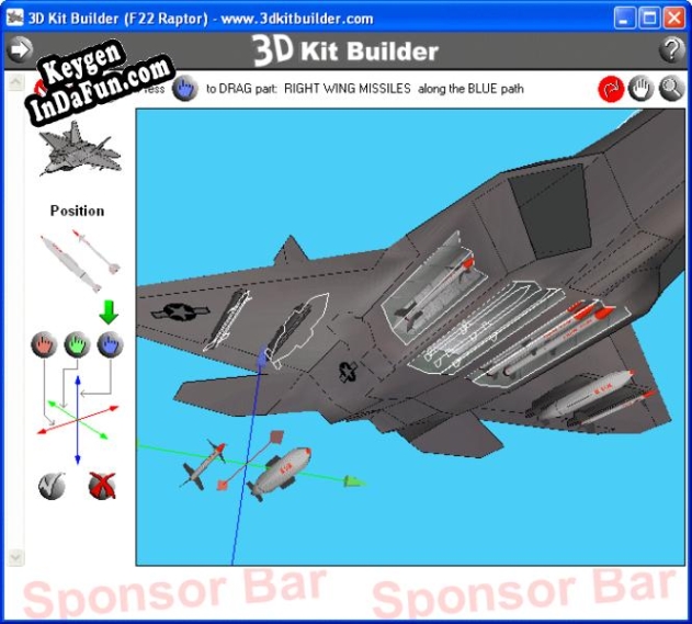 Key generator (keygen) 3D Kit Builder (F22 Raptor)