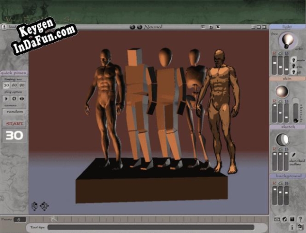 Key generator for 3D Virtual Figure Drawing Studio Male