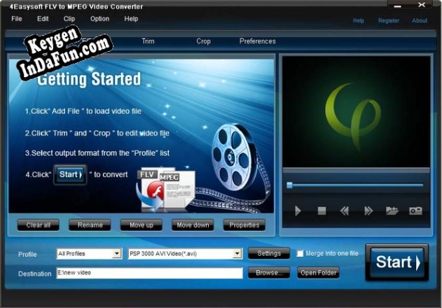 4Easysoft FLV to MPEG Video Converter key free