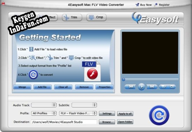 Key generator for 4Easysoft Mac FLV Video Converter