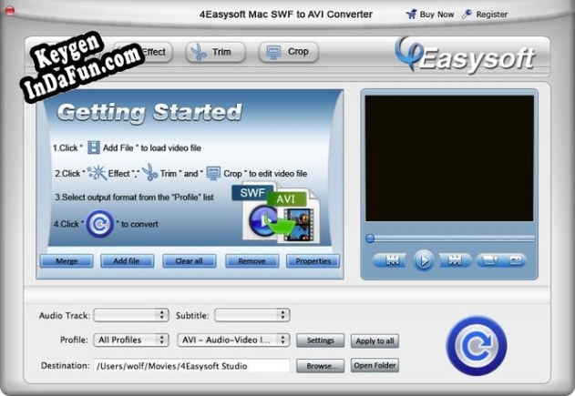 4Easysoft Mac SWF to AVI Converter key generator