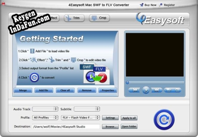 4Easysoft Mac SWF to FLV Converter key free