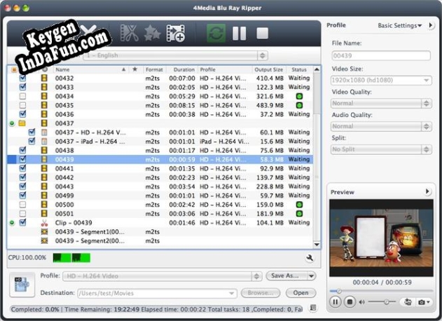 Key generator (keygen) 4Media Blu Ray Ripper for Mac