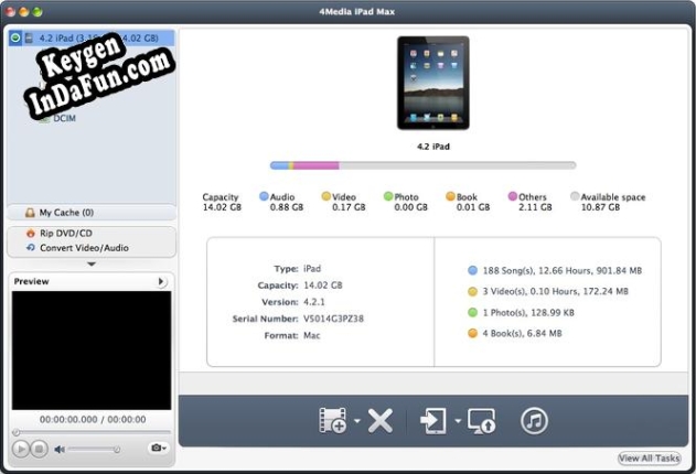 Registration key for the program 4Media iPad Max for Mac