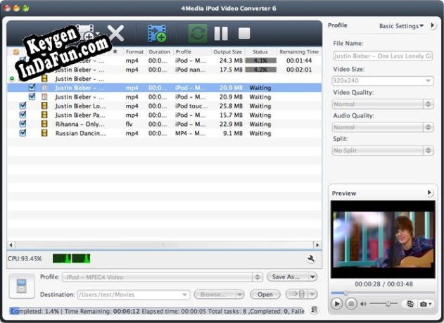 4Media iPod Video Converter for Mac serial number generator