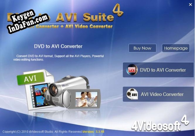 Registration key for the program 4Videosoft DVD to AVI Suite