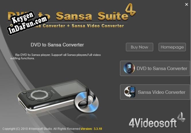 Key for 4Videosoft DVD to Sansa Suite