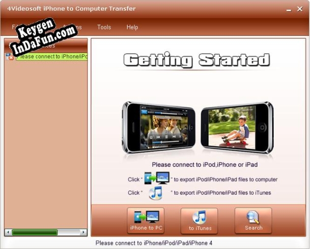 Free key for 4Videosoft iPhone to Computer Transfer