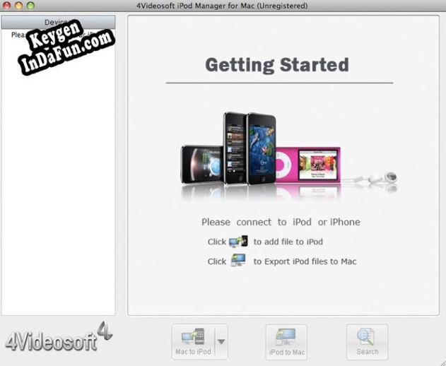 Key generator for 4Videosoft iPod Manager for Mac