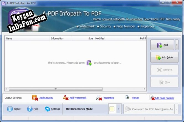 Key for A-PDF InfoPath to PDF