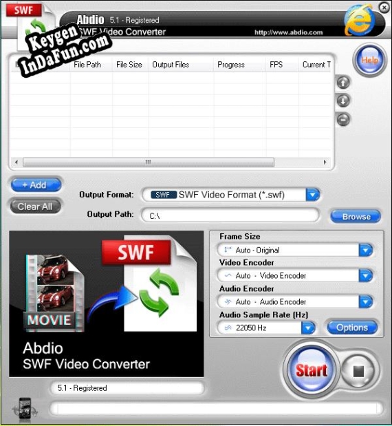Key generator (keygen) Abdio SWF Video Converter