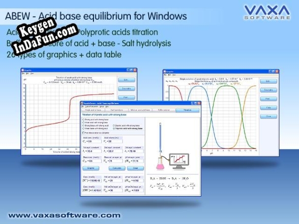 Registration key for the program ABEW - Acid base equilibrium for Windows