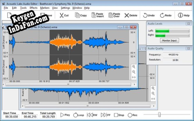 Free key for Acoustic Labs Audio Editor