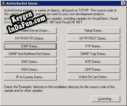 Key generator (keygen) ActiveSocket Network Component