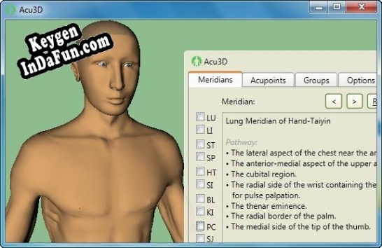 Key for Acupuncture3D