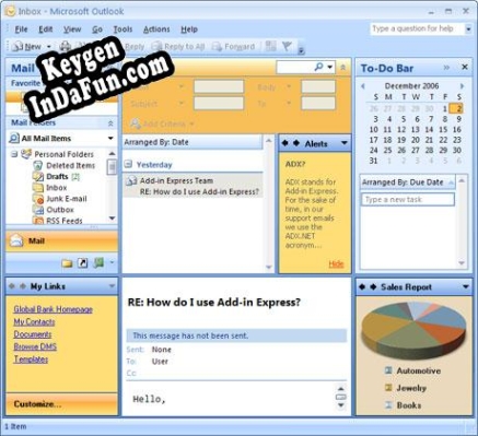 Add-in Express 2007 for .NET Key generator