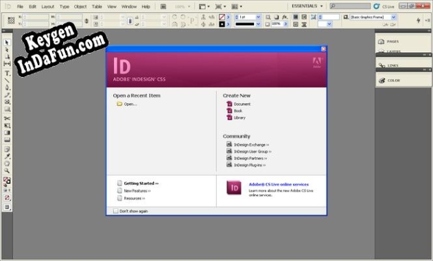 Adobe InDesign key generator