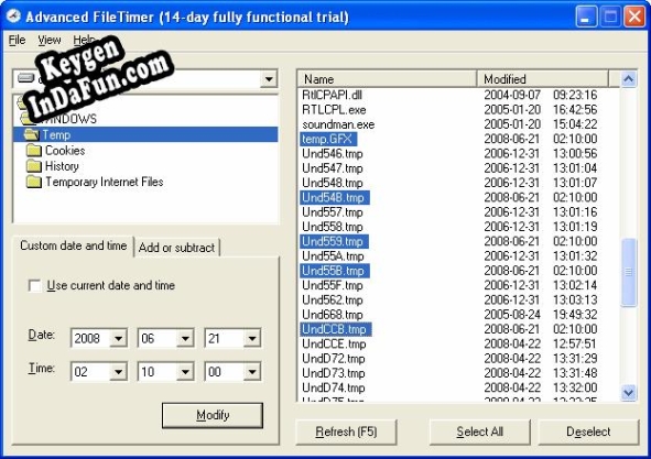 Advanced FileTimer key generator