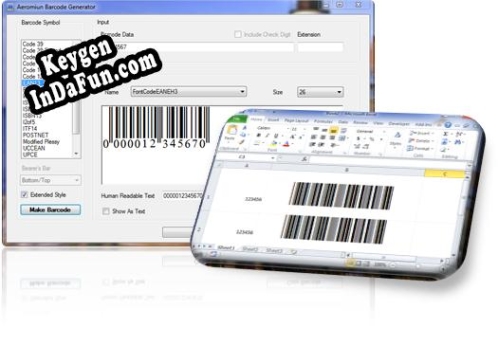 Key for Aeromium Barcode Fonts