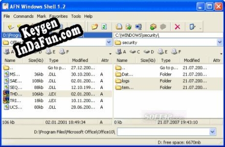 AFN Windows Shell serial number generator