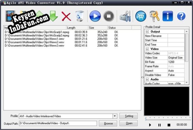 Key generator (keygen) Agile AVI Video Converter