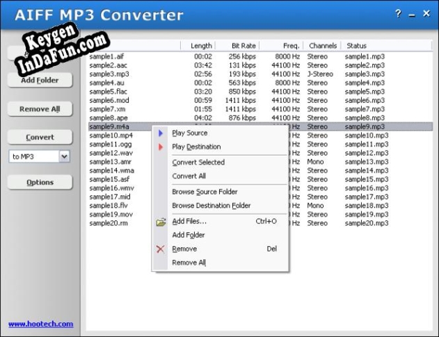 Free key for AIFF MP3 Converter