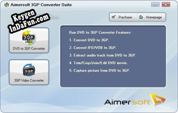 Free key for Aimersoft 3GP Converter Suite
