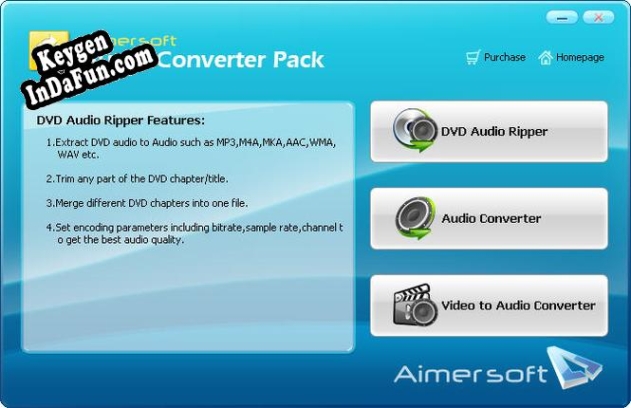 Aimersoft Audio Converter Pack key generator