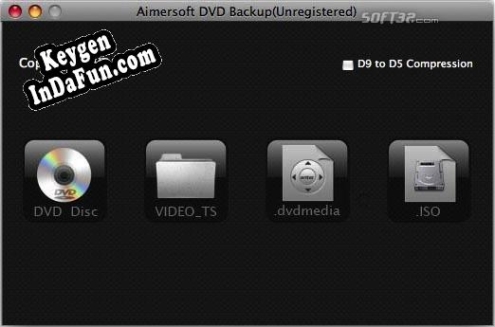 Activation key for Aimersoft DVD Backup for Mac