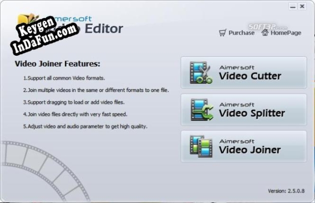 Registration key for the program Aimersoft Video Editor