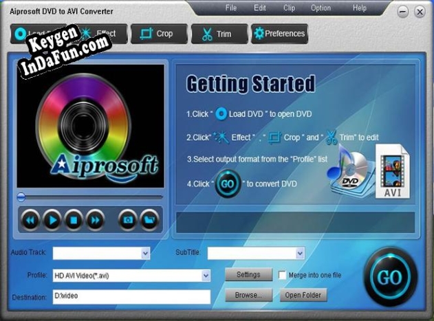 Free key for Aiprosoft DVD to AVI Converter