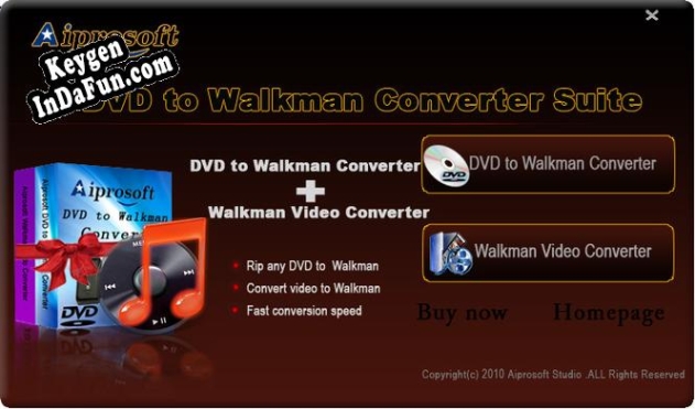 Aiprosoft DVD to Walkman Converter Suite activation key