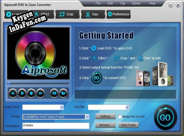 Aiprosoft DVD to Zune Converter key free