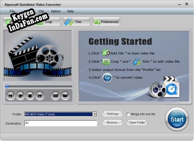 Key generator for Aiprosoft Quicktime Video Converter