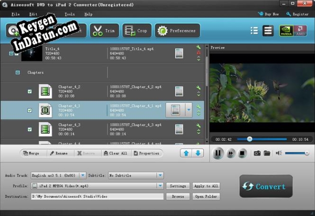 Aiseesoft DVD to iPad 2 Converter activation key