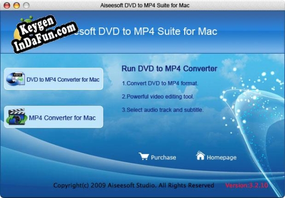 Free key for Aiseesoft DVD to MP4 Suite for Mac