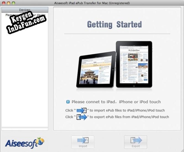 Key generator for Aiseesoft iPad ePub Transfer for Mac