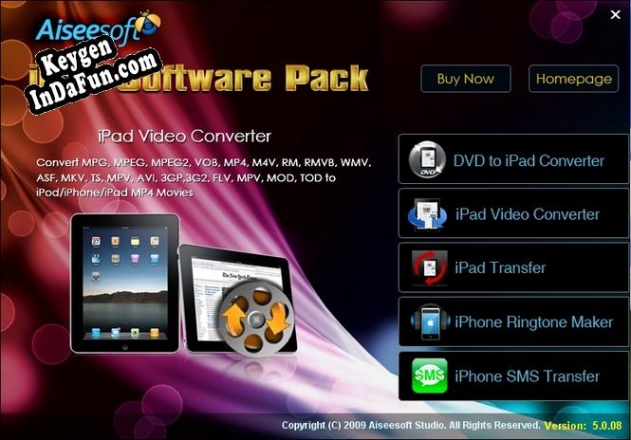 Key generator (keygen) Aiseesoft iPad Software Pack