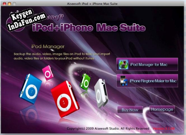 Key generator for Aiseesoft iPod + iPhone Mac Suite