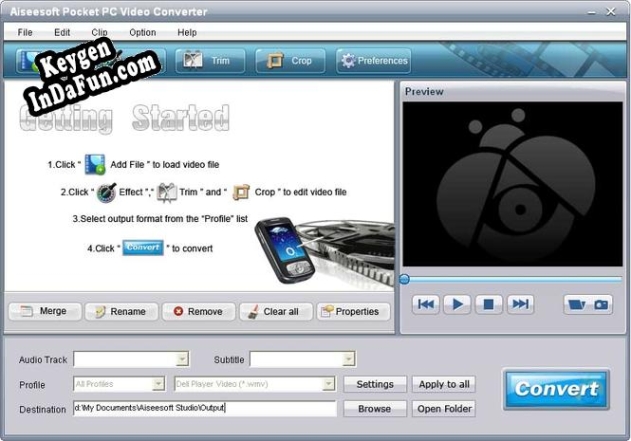 Free key for Aiseesoft Pocket PC Video Converter