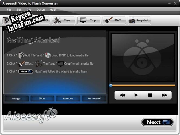Free key for Aiseesoft Video to Flash Converter
