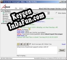 Registration key for the program Akeni Web Chat for enterprise im lan